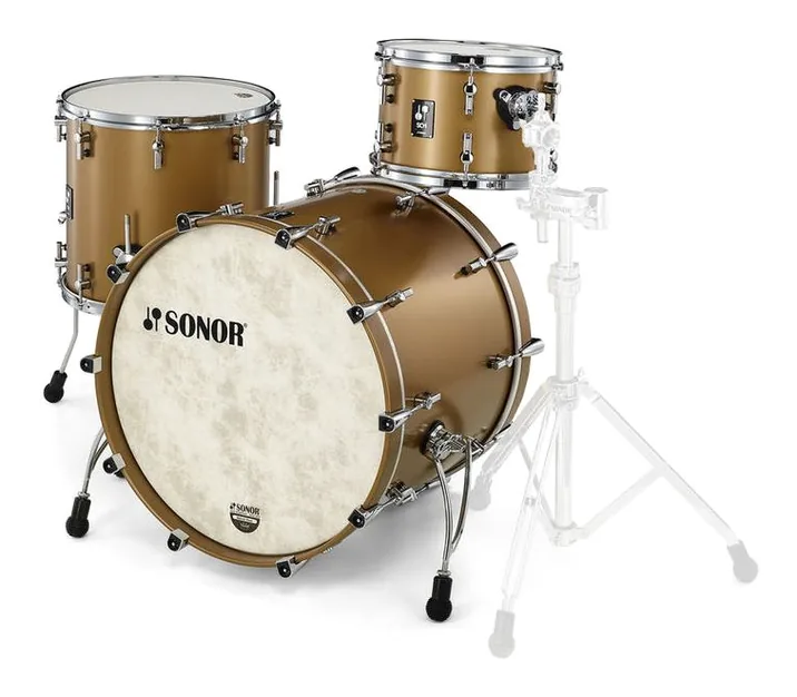 Sonor SQ1 Studio GT Satin Gold Metal, dettaglio frontale