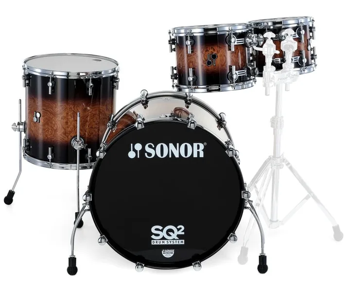 Sonor SQ2 Beech Walnut Brown Burst, vista di lato, photo 2
