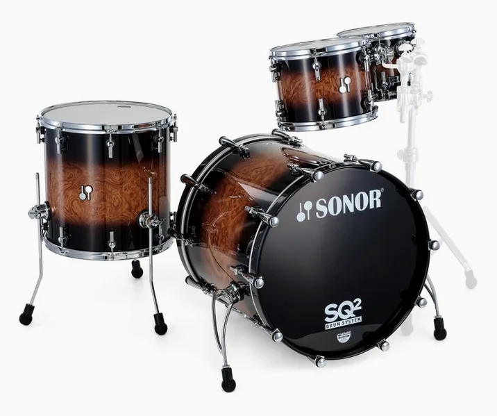 Sonor SQ2 Beech Walnut Brown Burst, vista dall'alto, photo 3