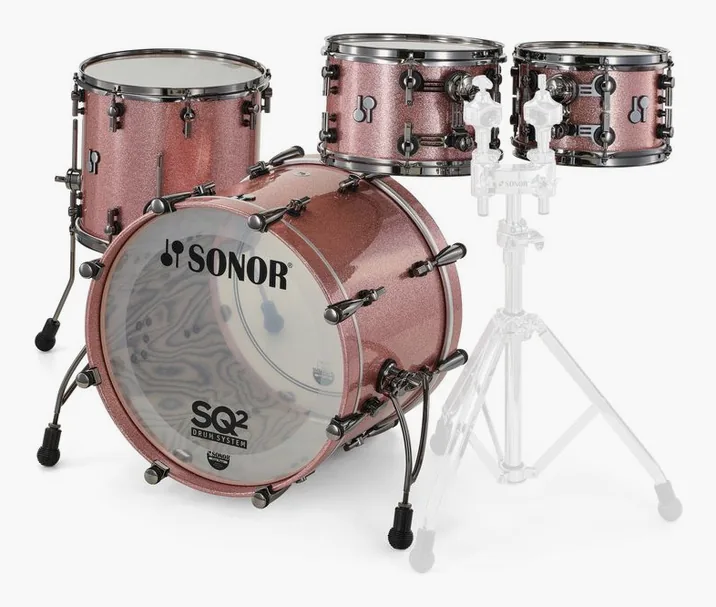 Sonor SQ2 Set 20 Beech Copper Spkl., su sfondo neutro
