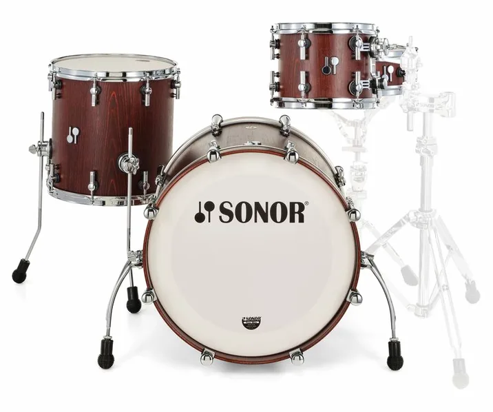 Sonor SQ2 Set Maple 1up1down Walnut, vista di lato, photo 2