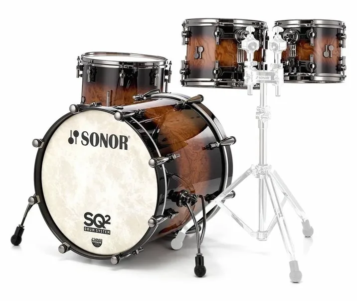 Sonor SQ2 Shell Set Maple, su sfondo neutro