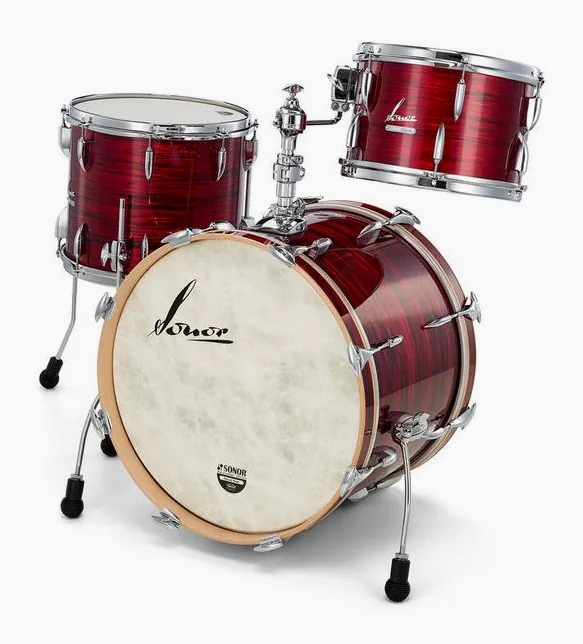 Sonor Vintage Series Three20 Red WM, di fronte su sfondo neutro