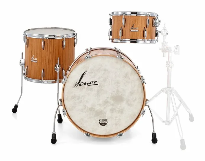 Sonor Vintage Three22 Teak NM, di fronte su sfondo neutro