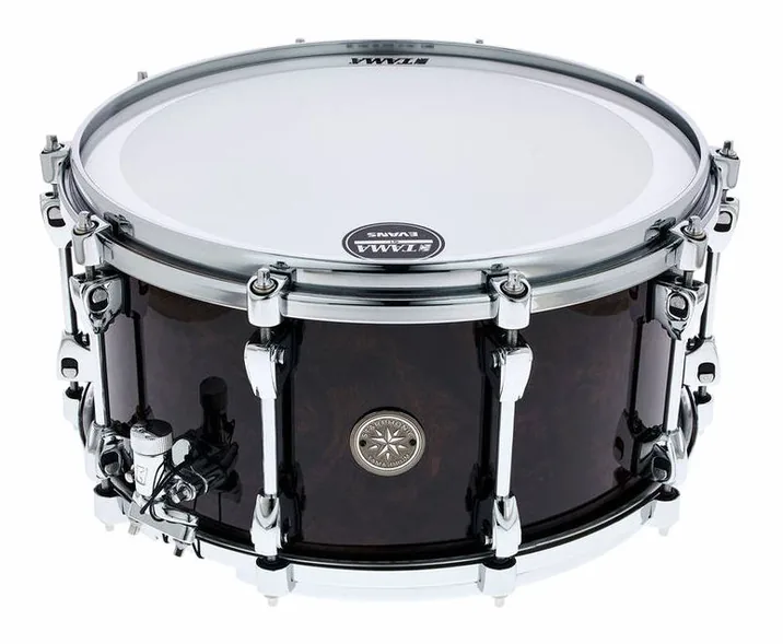 Tama 14"x7" Starphonic Black Walnut, dettaglio frontale