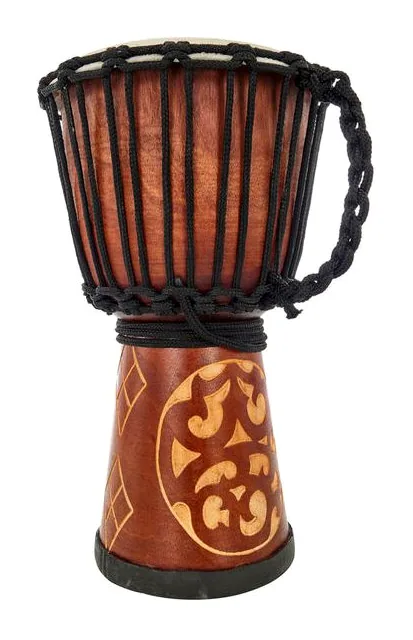 Terre Djembe Carved Ornament 40cm, su sfondo neutro, photo 3
