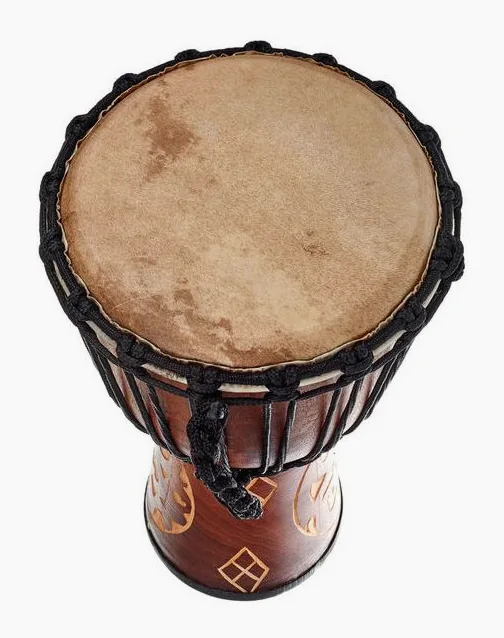 Terre Djembe Carved Ornament 50cm, vista di tre quarti, photo 3