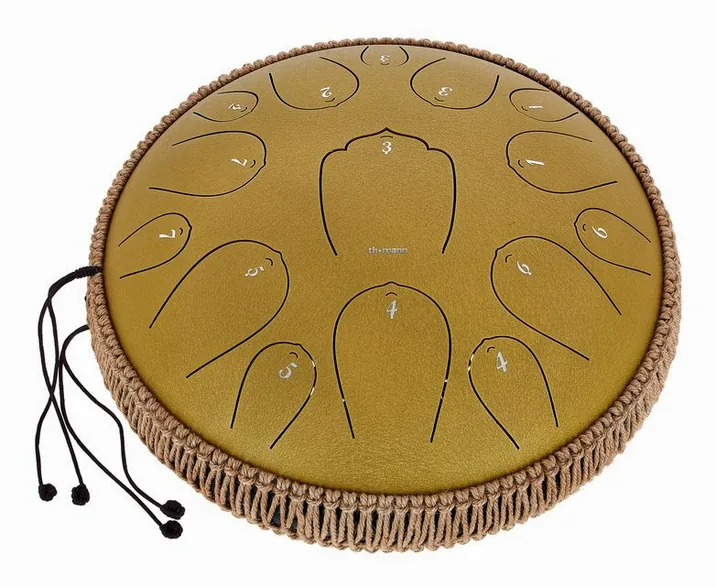 Thomann Tongue Drum 13" Lotus G, di fronte su sfondo neutro