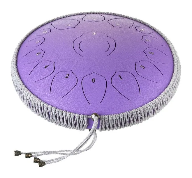 Thomann Tongue Drum 14" purple, di fronte su sfondo neutro