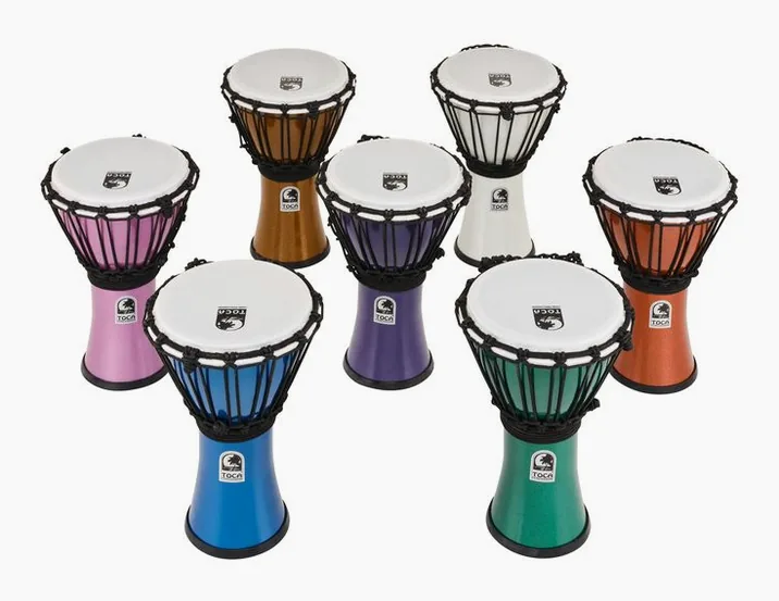 Toca 7" Colorsound Djembe Set, su sfondo neutro