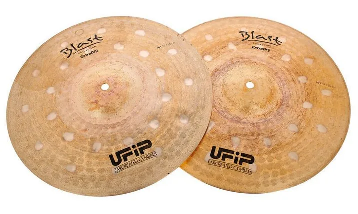 Ufip 14" Blast Extra Dry Hi-Hat, su sfondo neutro, photo 2