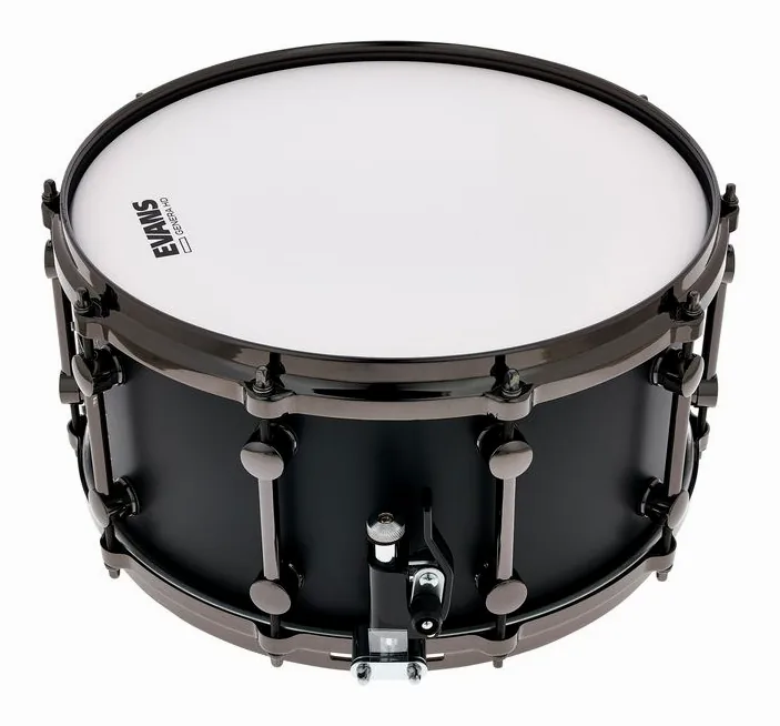 Varus 14"x07" Morpheus Snare Black, vista di tre quarti, photo 3