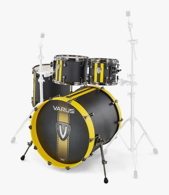 Varus Deluxe Maple Set Matte Black, di fronte su sfondo neutro