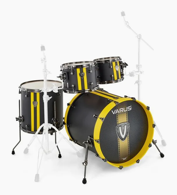 Varus Deluxe Maple Set Matte Black, vista di tre quarti, photo 3