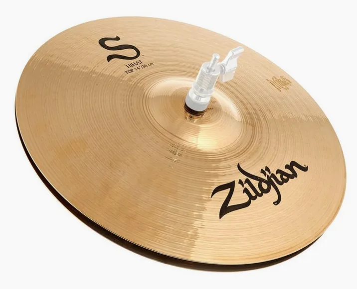 Zildjian 14" S Series Medium Hi-Hat, di fronte su sfondo neutro
