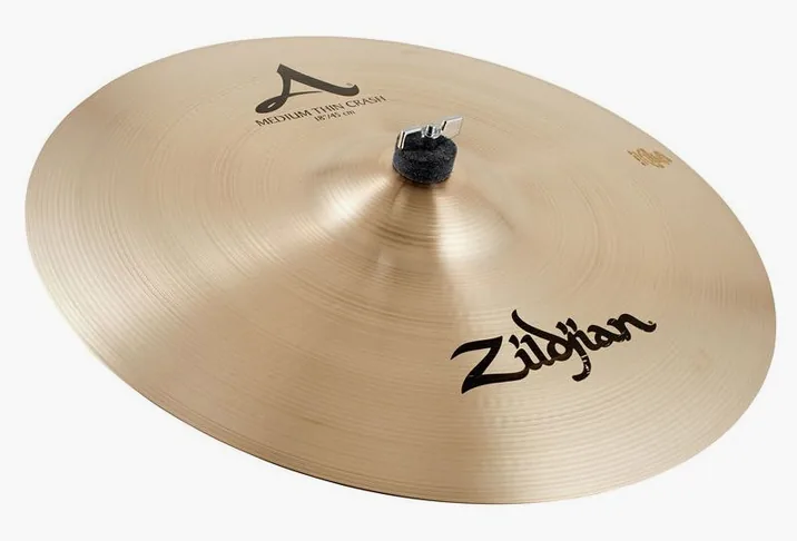 Zildjian 18" A-Series Medium Thin Crash, di fronte su sfondo neutro