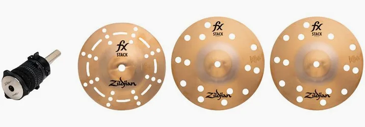 Zildjian 8" FX Stack Cymbals, di fronte su sfondo neutro