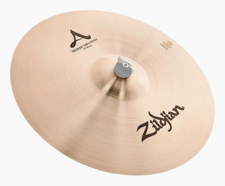 Zildjian 17" A-Series Medium Thin Crash, di fronte su sfondo neutro