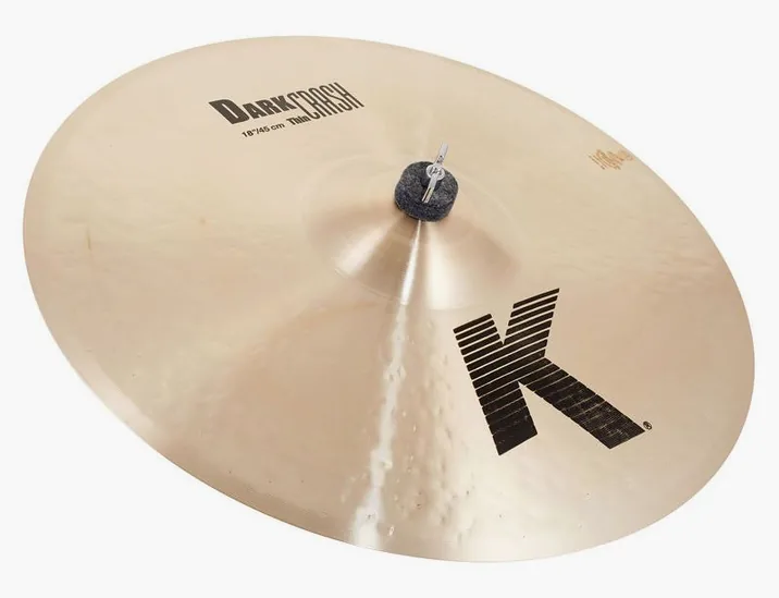 Zildjian 18" K-Series Dark Thin Crash, su sfondo neutro