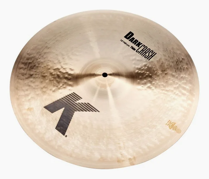 Zildjian 19" K-Series Dark Crash Thin, di fronte su sfondo neutro