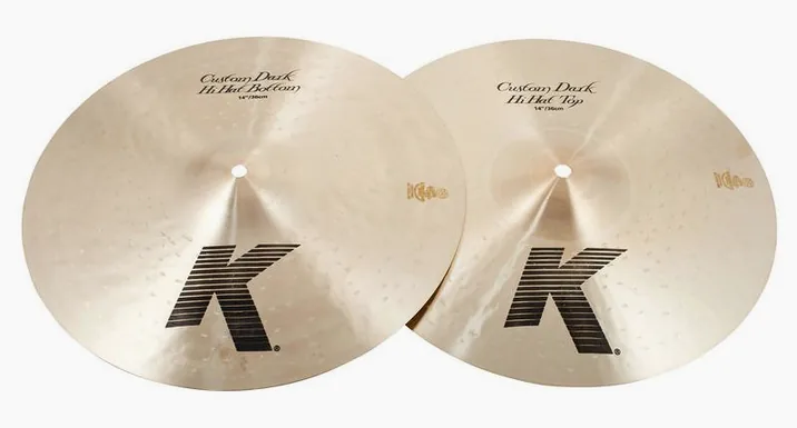 Zildjian 14" K-Custom Dark Hi-Hat, vista frontale