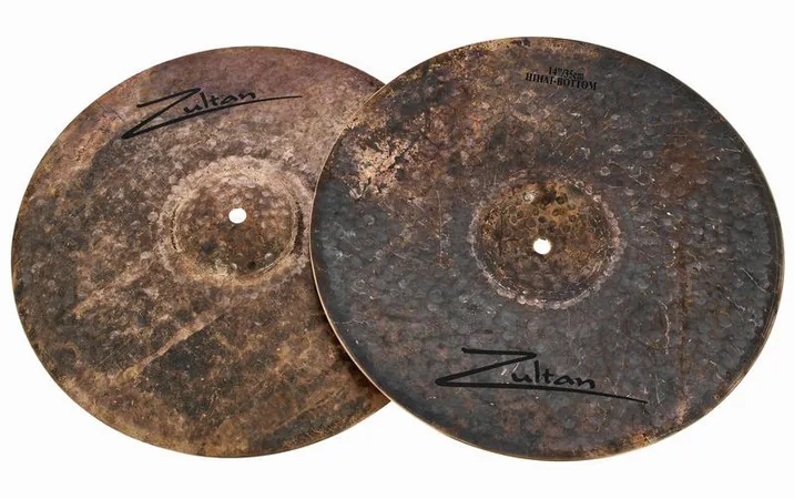 Zultan 14" Raw Hi-Hat, vista frontale, photo 3