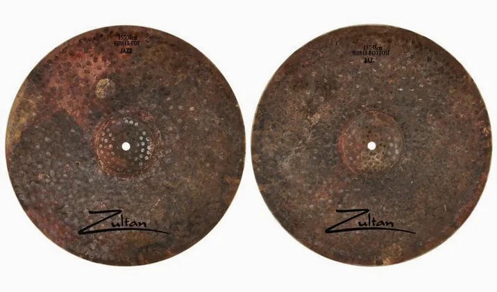 Zultan 15" Raw Jazz Hi-Hat, vista di tre quarti, photo 3