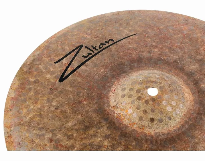 Zultan 15" Raw Jazz Hi-Hat, vista frontale, photo 4