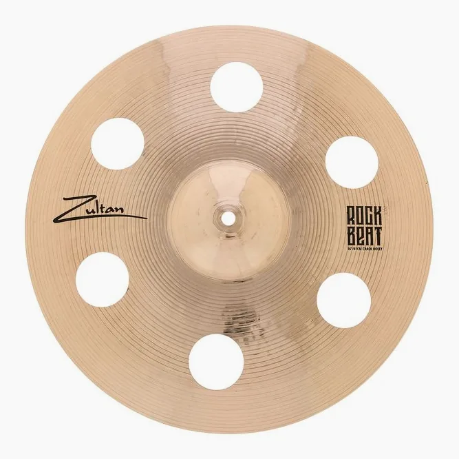 Zultan 16" Rock Beat Crash Holey, vista frontale, photo 2