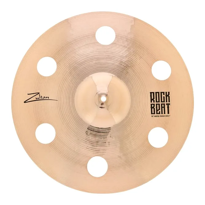 Zultan 19" Rock Beat Crash Holey, vista di tre quarti, photo 2
