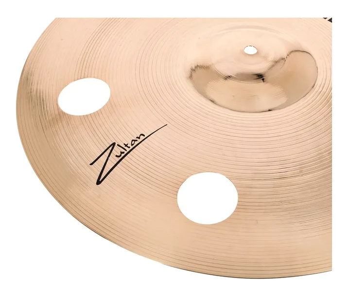 Zultan 19" Rock Beat Crash Holey, vista frontale, photo 4